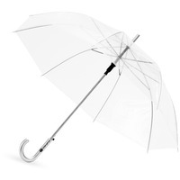 Зонт-трость под нанесение полуавтоматический 23, прозрачный