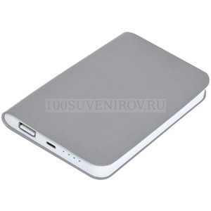 Фото Универсальное зарядное устройство "Softi" (4000mAh),серый, 7,5х12,1х1,1см, искусственная кожа,пласти