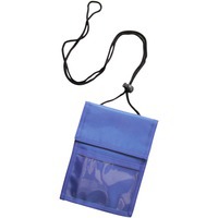 Нагрудное дорожное портмоне со шнурком, синее