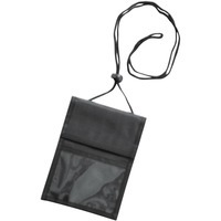 Нагрудное дорожное портмоне со шнурком, черное