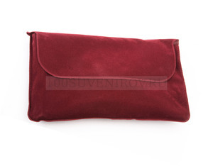 Фото Подушка надувная под голову в чехле, бордовая (бордовый)