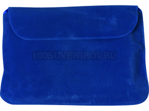Фото Подушка надувная под голову в чехле, синяя (синий классический)