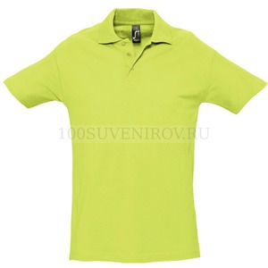 Фото Рубашка поло мужская SPRING 210, зеленое яблоко XXL «Sols»