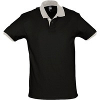 Рубашка поло Prince 190, черная с серым XXL