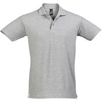 Рубашка поло мужская SPRING 210, серый меланж 5XL