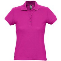 Рубашка поло женская PASSION 170, ярко-розовая (фуксия) XL