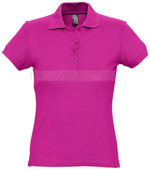 Фото Рубашка поло женская PASSION 170, ярко-розовая (фуксия) XL «Sols»