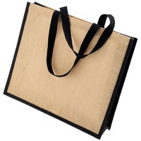 Стильная сумка для покупок BAGARI с черной отделкой и авоська молодежная