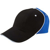 Бейсболка UNIT SMART, черная с синим и кепка черная