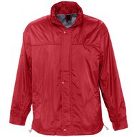 Ветровка мужская с подкладкой MISTRAL 210, красная и длинная куртка