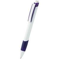 Ручка шариковая "Соната", белая/фиолетовая