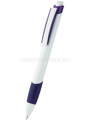 Фото Ручка шариковая "Соната", белая/фиолетовая (белый, фиолетовый)