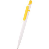 Ручка шариковая Этюд, белая/желтая