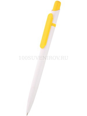Фото Ручка шариковая "Этюд", белая/желтая (белый, желтый)