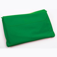 Подушка надувная под голову в чехле, зеленая