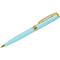 ROYALTY, ручка шариковая, бирюзовый/золотой, металл, лаковое покрытие