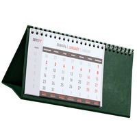 Календарь настольный, зеленый