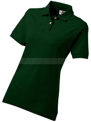 Фото Рубашка поло "Boston" женская (зеленый бутылочный) XL
