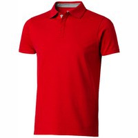 Однотонная мужская рубашка поло Hacker мужская, красный/серый