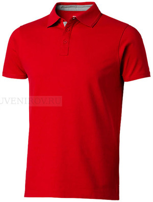 Фото Рубашка поло "Hacker" мужская, красный/серый «Slazenger», L