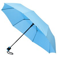 Обратный модный зонт складной Sir, полуавтомат 21, голубой