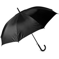 Большой зонт-трость ЯРКОСТЬ с пластиковой ручкой, полуавтомат, d100 х 82,5 см, черный