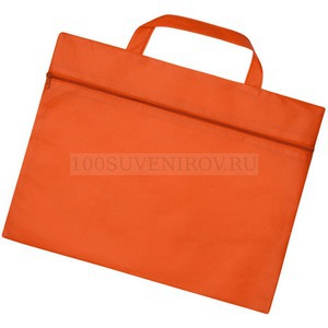 Фото Промо-сумка для документов БЕРН на молнии под брендирование, 38,5 х 30 см (оранжевый)