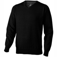 Пуловер "Spruce" мужской с V-образным вырезом, черный