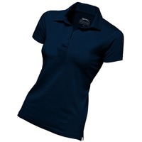 Изображение Женская темно-синяя рубашка поло Let с короткими рукавами
