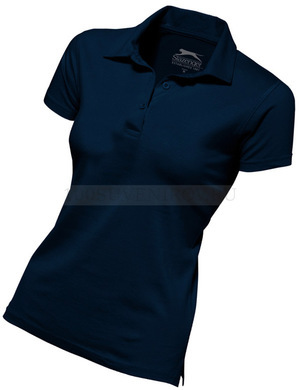 Фото Женская темно-синяя рубашка поло Let с короткими рукавами «Slazenger»