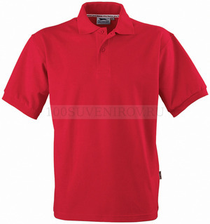 Фото Рубашка поло "Cotton" мужская (темно-красный) 2XL