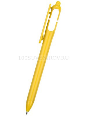 Фото Ручка шариковая цветная, желтый/белый