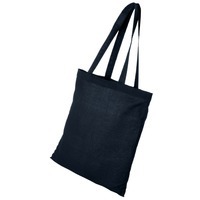 Хлопковая сумка CAROLINA, 100 г/м2, с длинными ручками, 60 см, размер 38 х 42 см, темно-синий