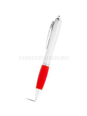 Фото Ручка шариковая "Nash", серебряный/красный, черные чернила «Scripto»