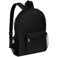 Удобный рюкзак Unit Easy черного цвета под нанесение логотипа  и офисный рюкзак с карманом