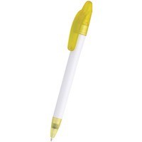 Ручка шариковая матовая Celebrity Эвита, белая/желтая