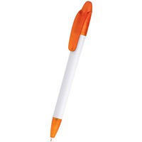 Ручка шариковая пластиковая Celebrity Эвита, белая/оранжевая