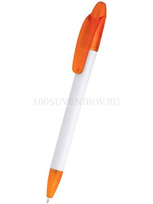 Фото Пластиковая шариковая ручка Celebrity Эвита, белая/оранжевая