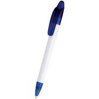 Ручка шариковая пластиковая матовая Celebrity Эвита, белая/синяя