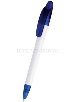 Фото Пластиковая шариковая ручка матовая Celebrity Эвита, белая/синяя