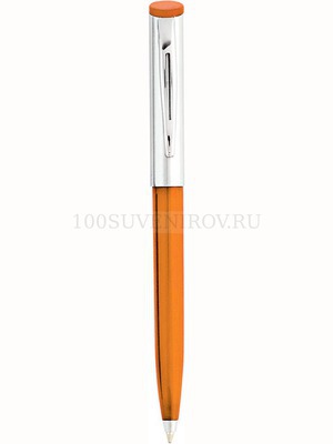Фото Ручка шариковая Celebrity «Карнеги», серебристая/оранжевая (оранжевый, серебристый)