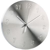Часы настенные серебристые из металла