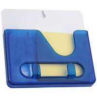 Подставка под ручки с бумажным блоком и крючками для ключей с двумя вариантами крепления - на холодильник и на стену, синий