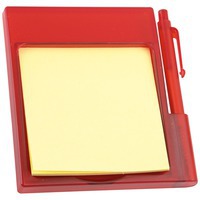 Подставка на магните с бумажным блоком и ручкой, красный