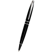 Ручка шариковая Cerruti 1881 модель Silver Clip в тубусе черная с серебром