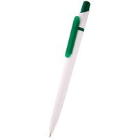 Ручка шариковая "Этюд" белая/зеленая