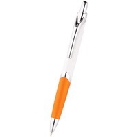 Ручка шариковая "Призма" белая/оранжевая