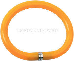 Фото Ручка шариковая - браслет "Арт-Хаус" оранжевая (оранжевый, серебристый)