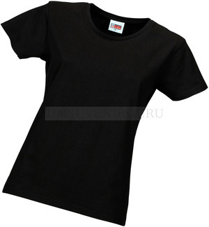 Фото Женская футболка черная из хлопка HEAVY SUPER CLUB , размер XS