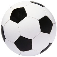 Мяч футбольный бело-черный из кожи STREET